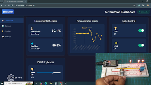 Build a Modern ESP32 Automation Dashboard with WebSocket Control